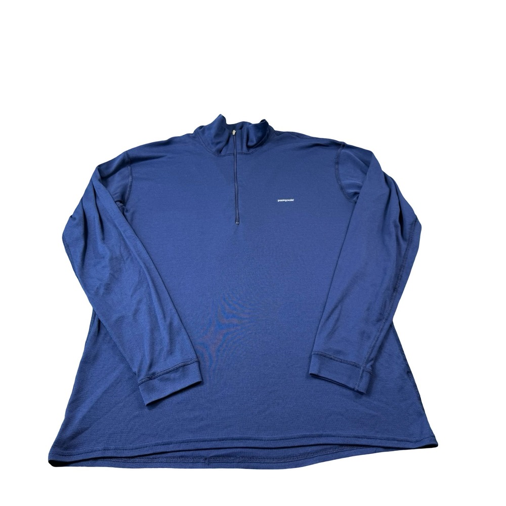 Patagonia VTG Capilene Navy Blue USA VTG 1/2 Zip Size L